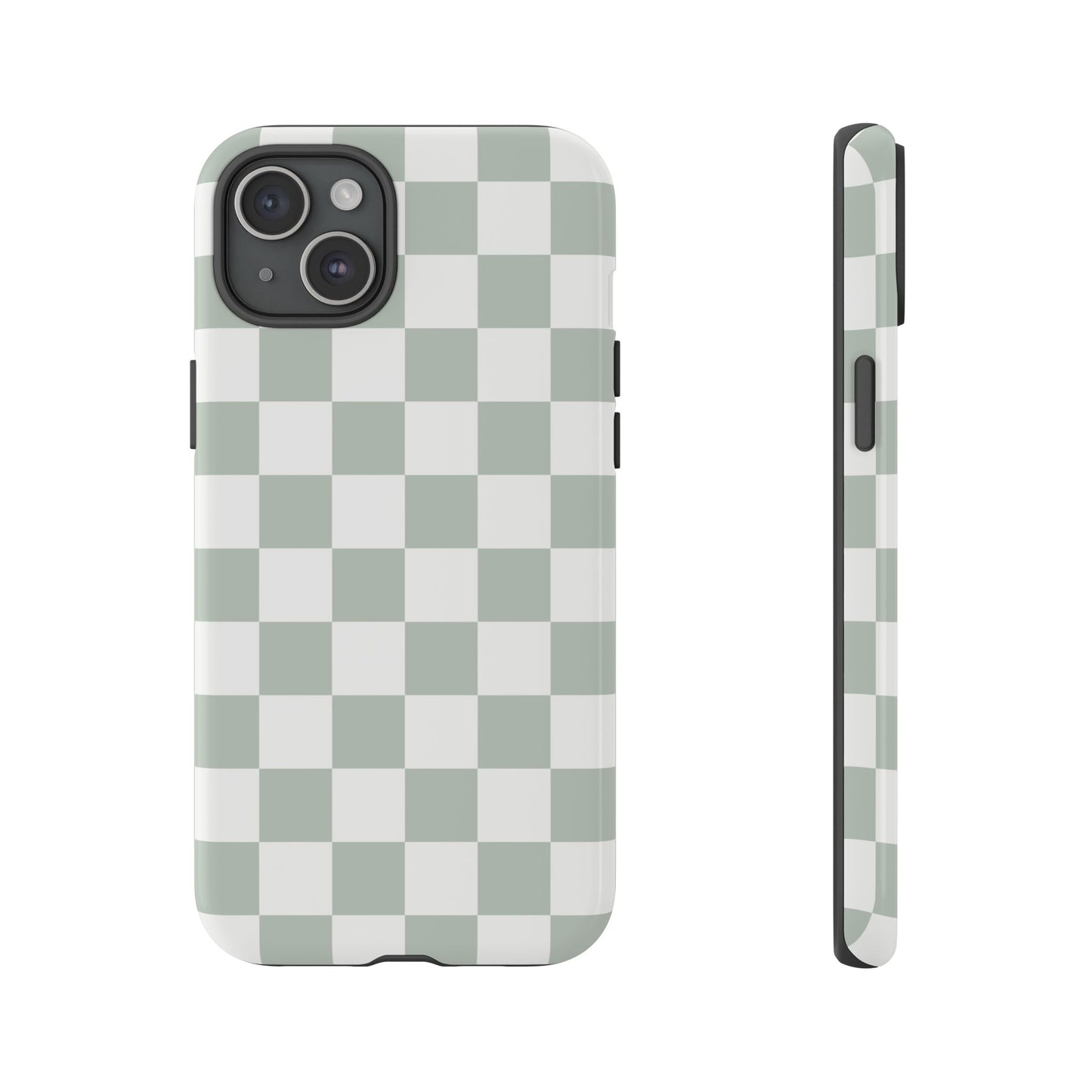Checker Pattern iPhone Case - Ash Gray