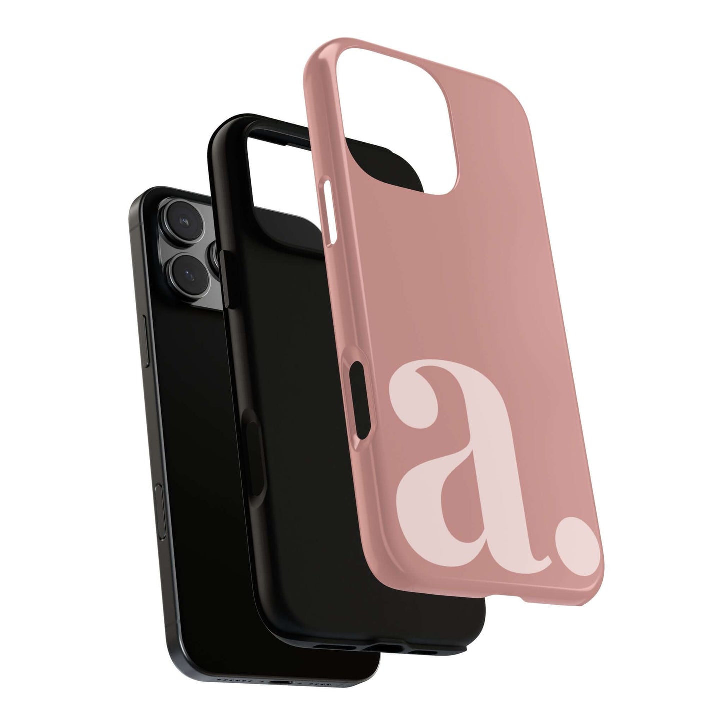 Personalized Initial Monogram iPhone Case - Rose Gold Cover