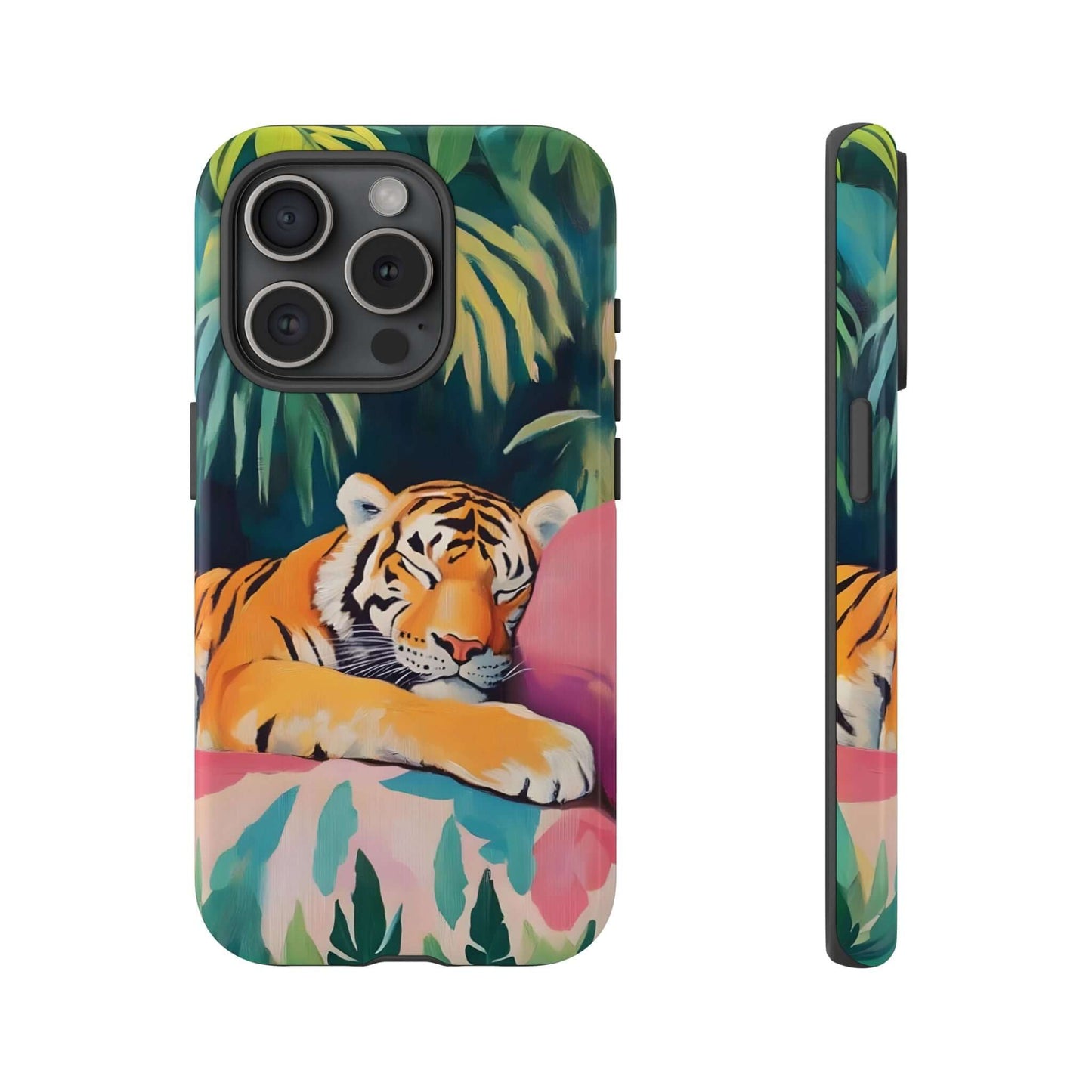 Exotic Sleeping Tiger Art iPhone Case - Tropical Jungle