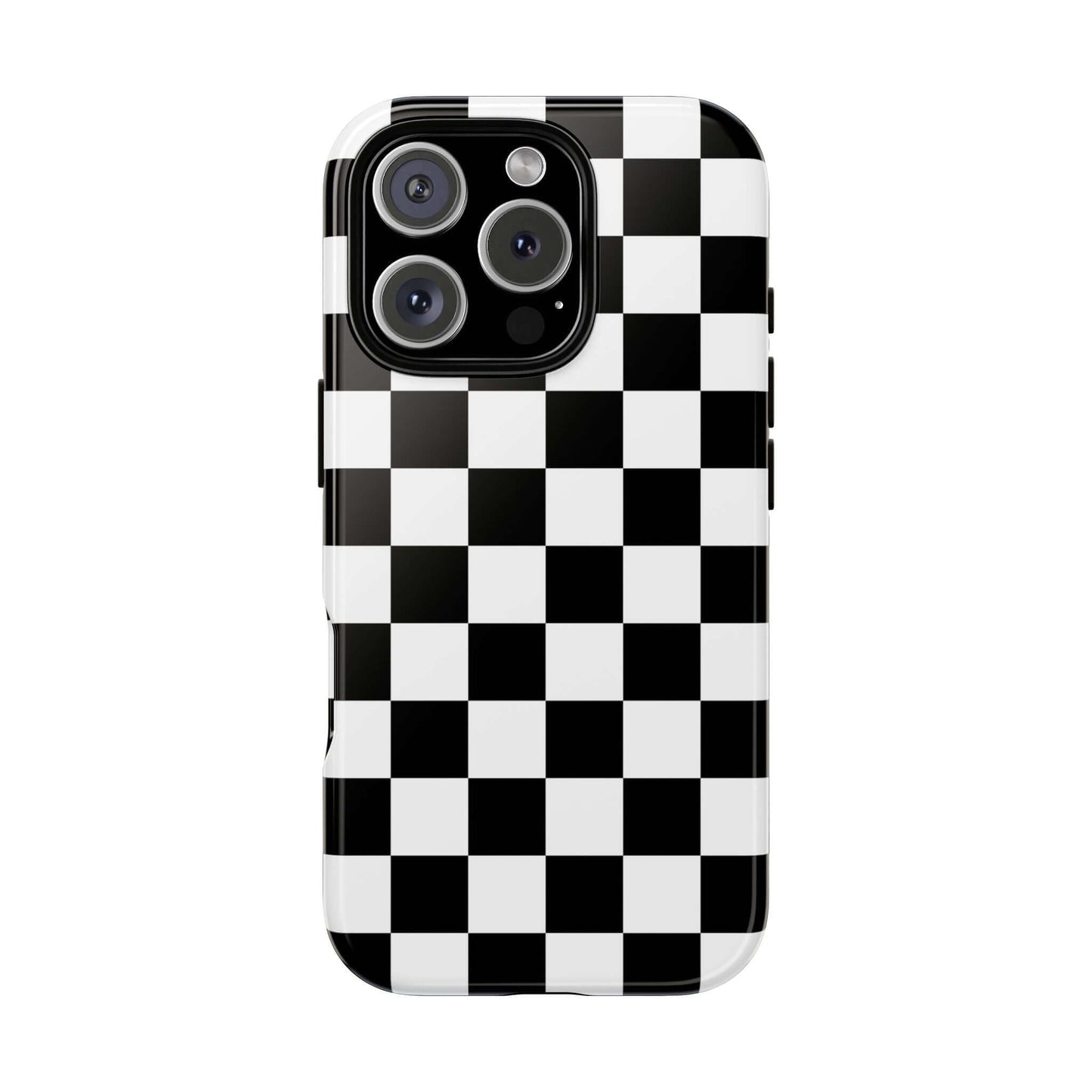 Black and White Checkered Pattern iPhone Case