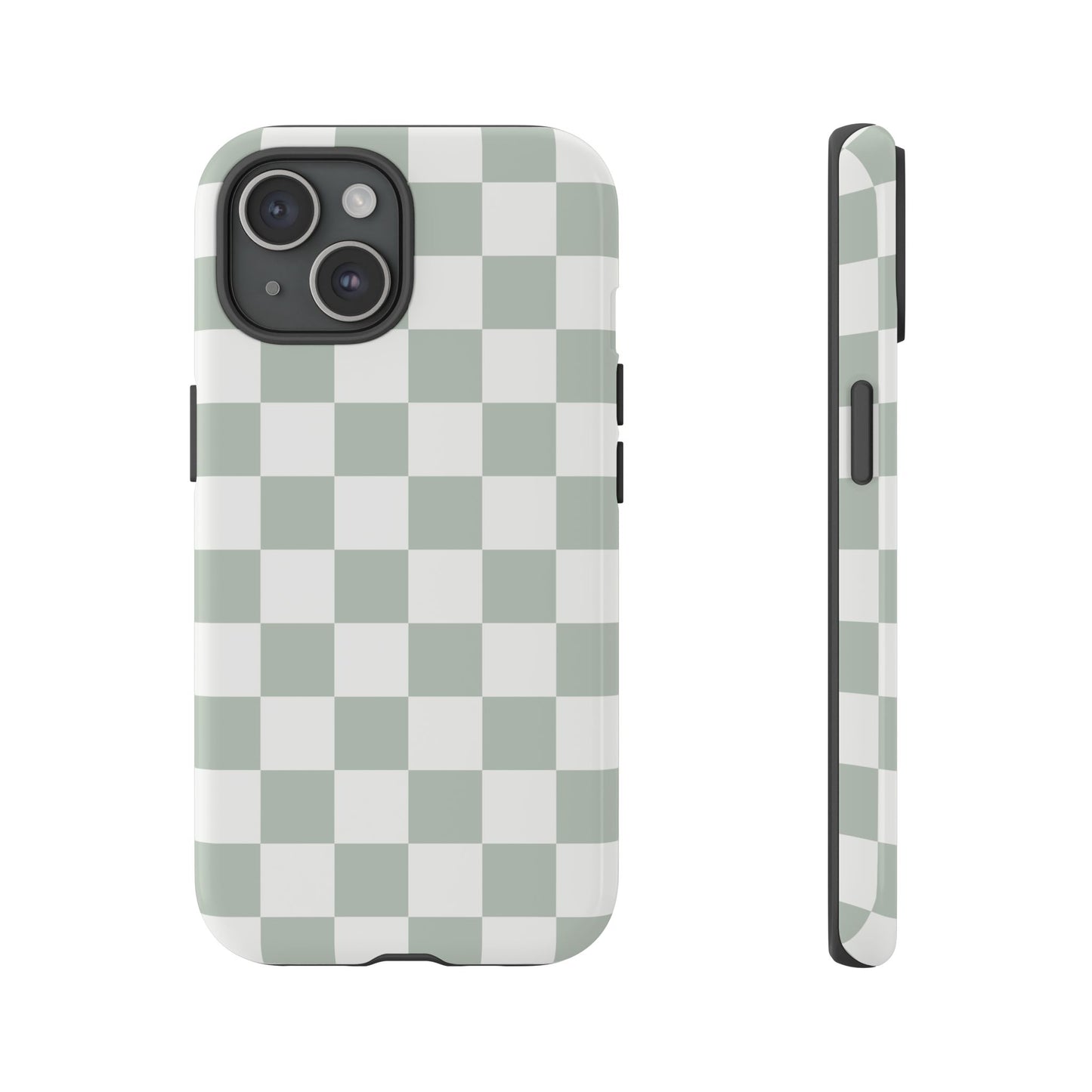 Checker Pattern iPhone Case - Ash Gray