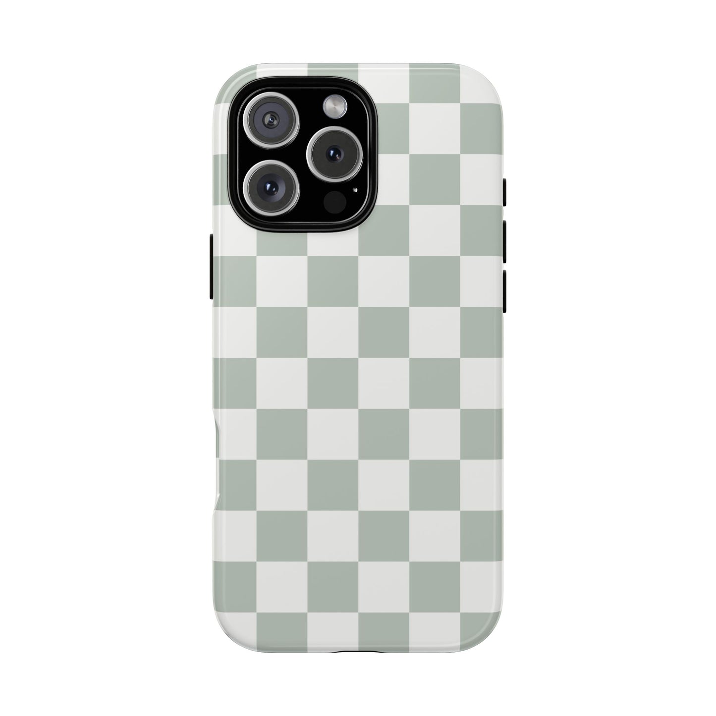 Checker Pattern iPhone Case - Ash Gray