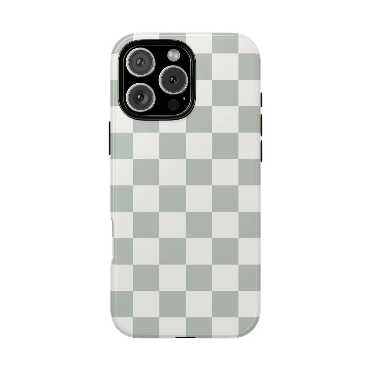 Checker Pattern iPhone Case - Ash Gray