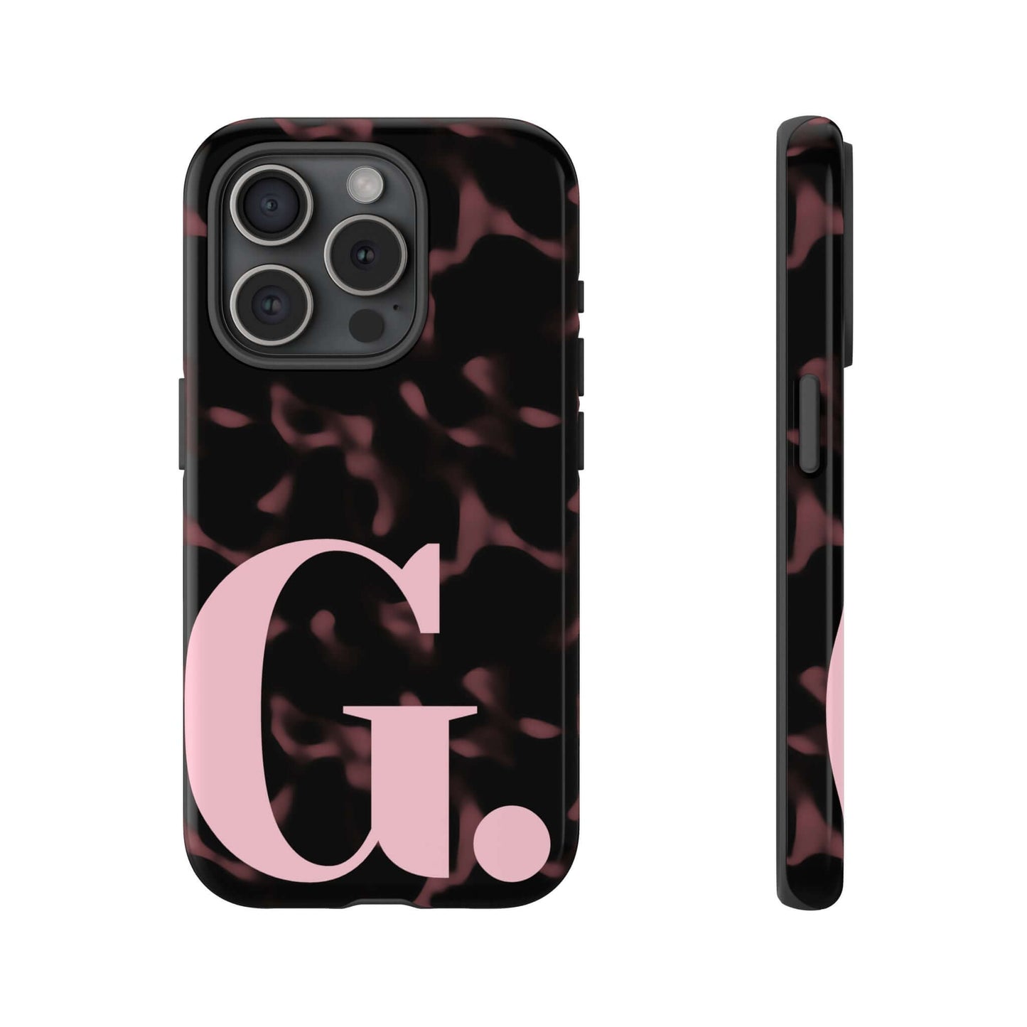 Personalized Initial Tortoise Shell iPhone Case - Blush Chic
