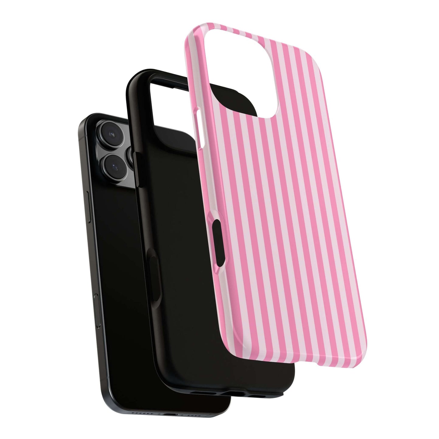 Cute Pink Striped iPhone Case - Chic Gift for Her