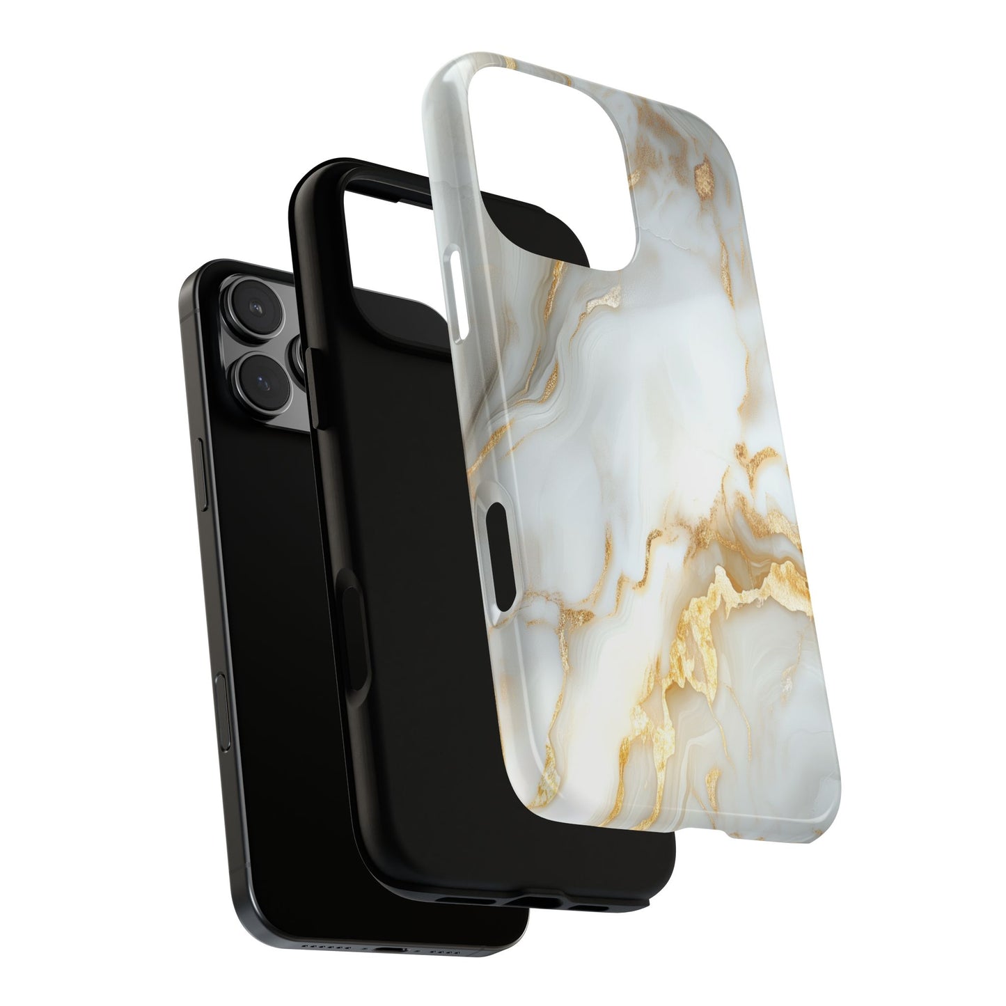 White Gold Marble iPhone Case - Luxury Marble Phone Case
