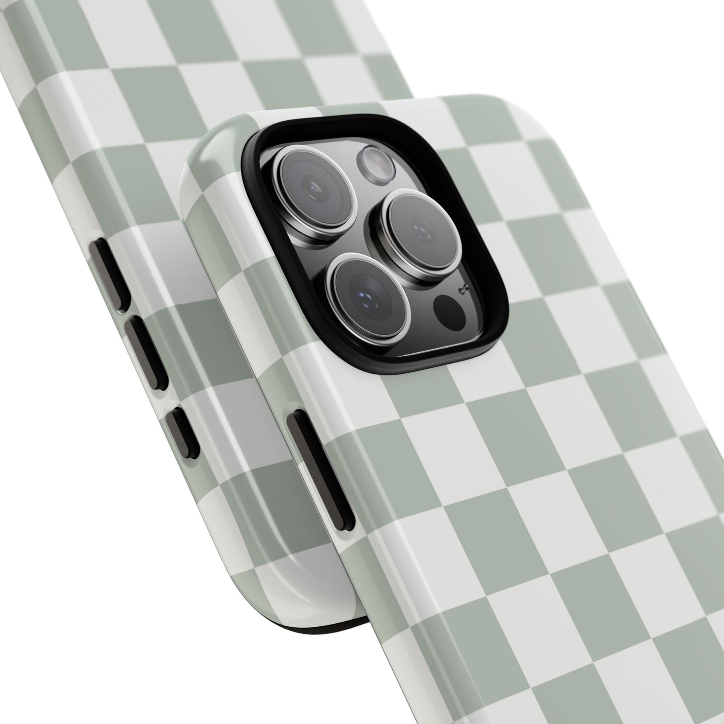 Checker Pattern iPhone Case - Ash Gray