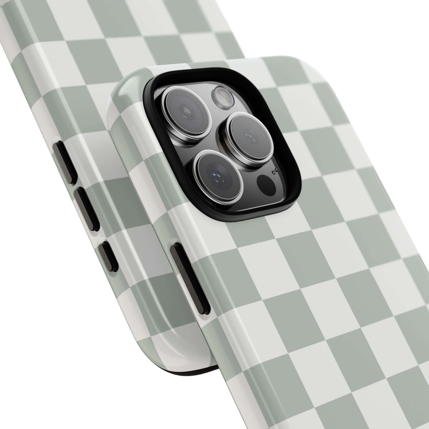 Checker Pattern iPhone Case - Ash Gray