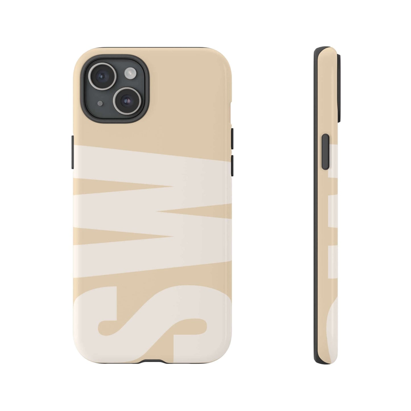 Custom Letter Monogram iPhone Case - Champagne Blush