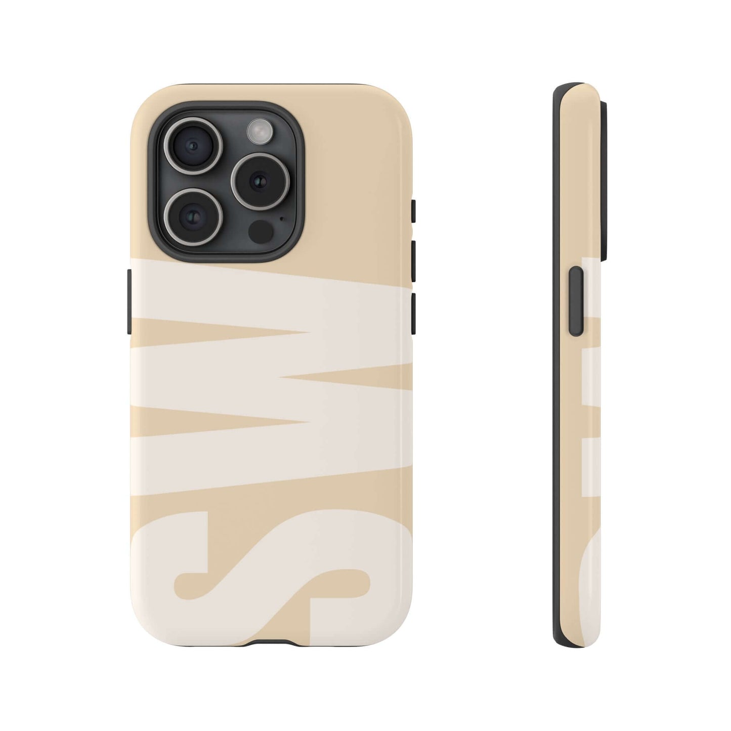 Custom Letter Monogram iPhone Case - Champagne Blush