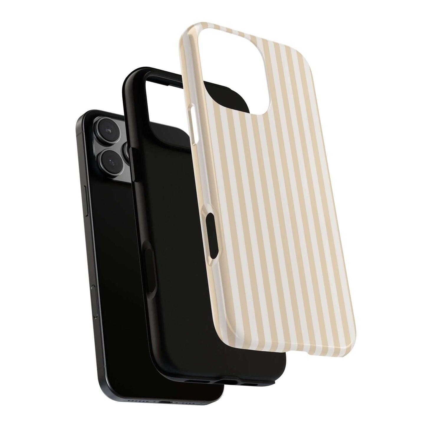 Champagne Luxe - Striped iPhone Case for Fashion Forward Women