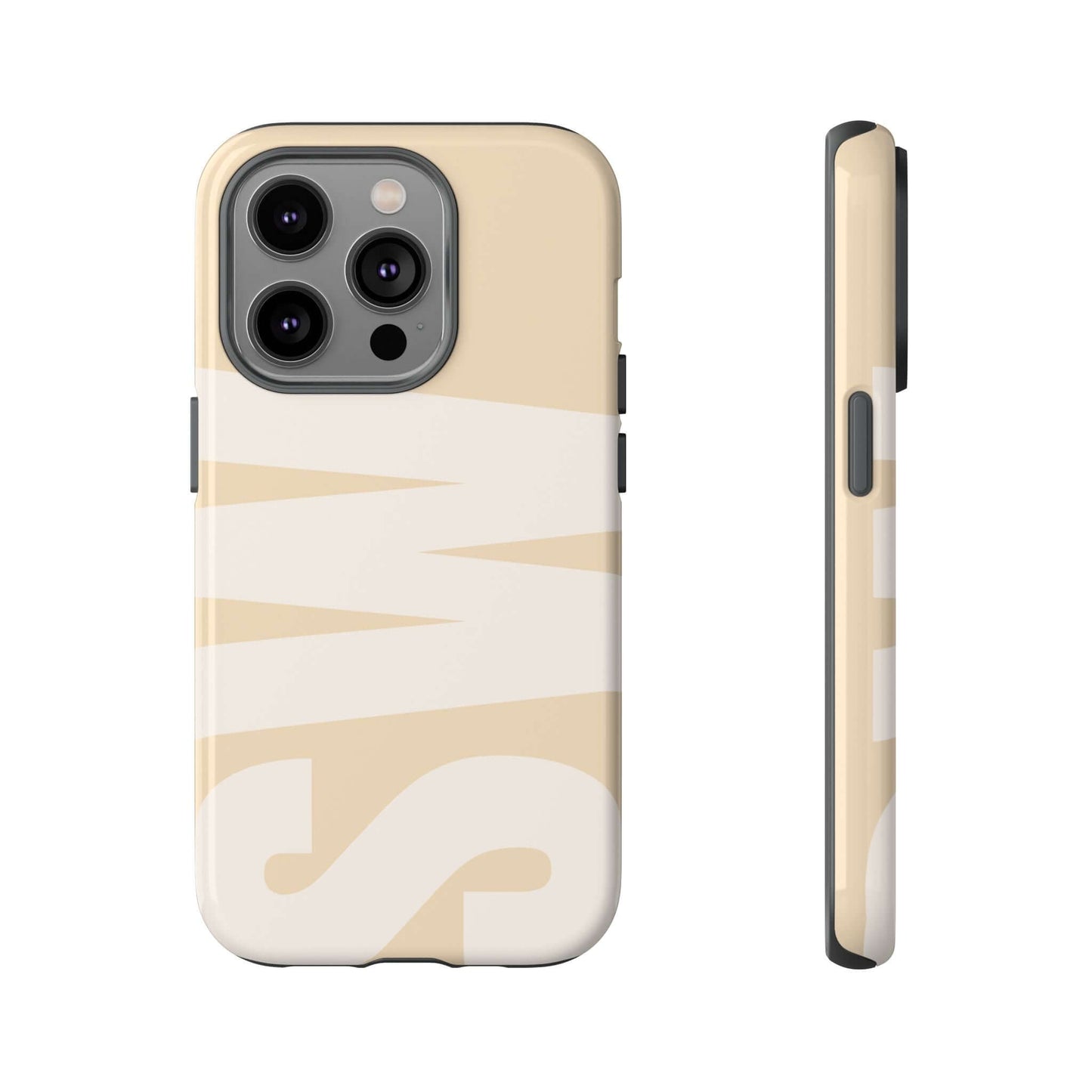 Custom Letter Monogram iPhone Case - Champagne Blush