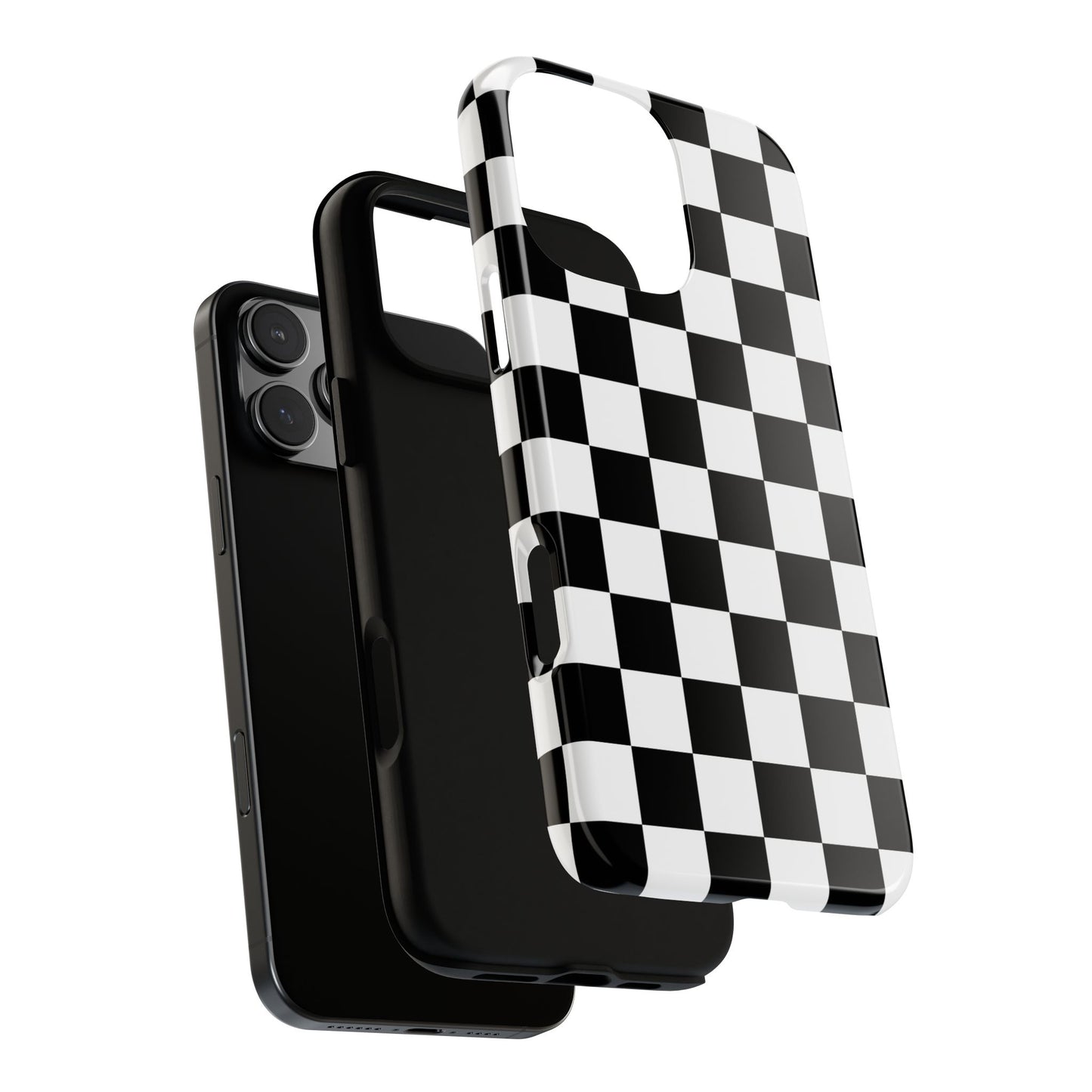 Black and White Checkered Pattern iPhone Case