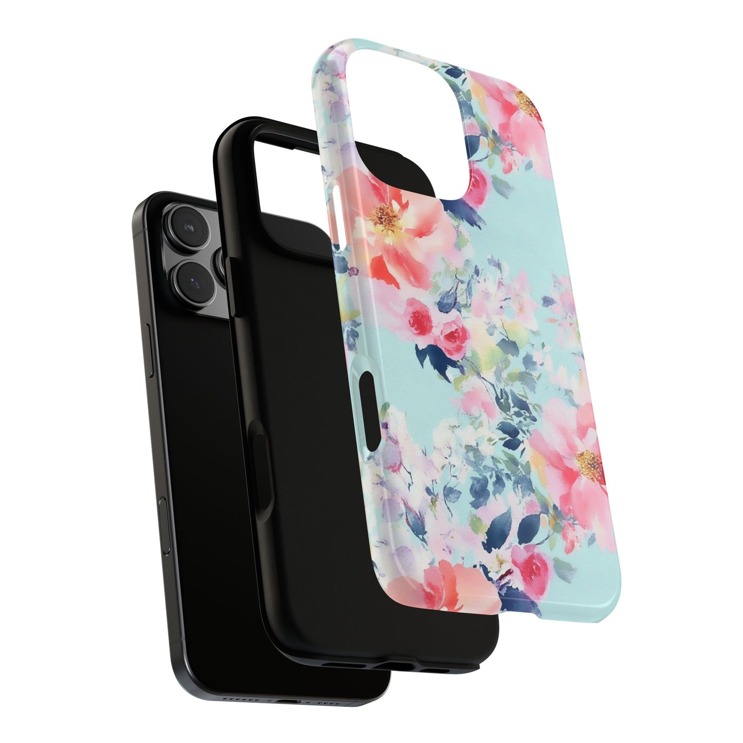 Watercolor Floral iPhone Case - Pastel Mint