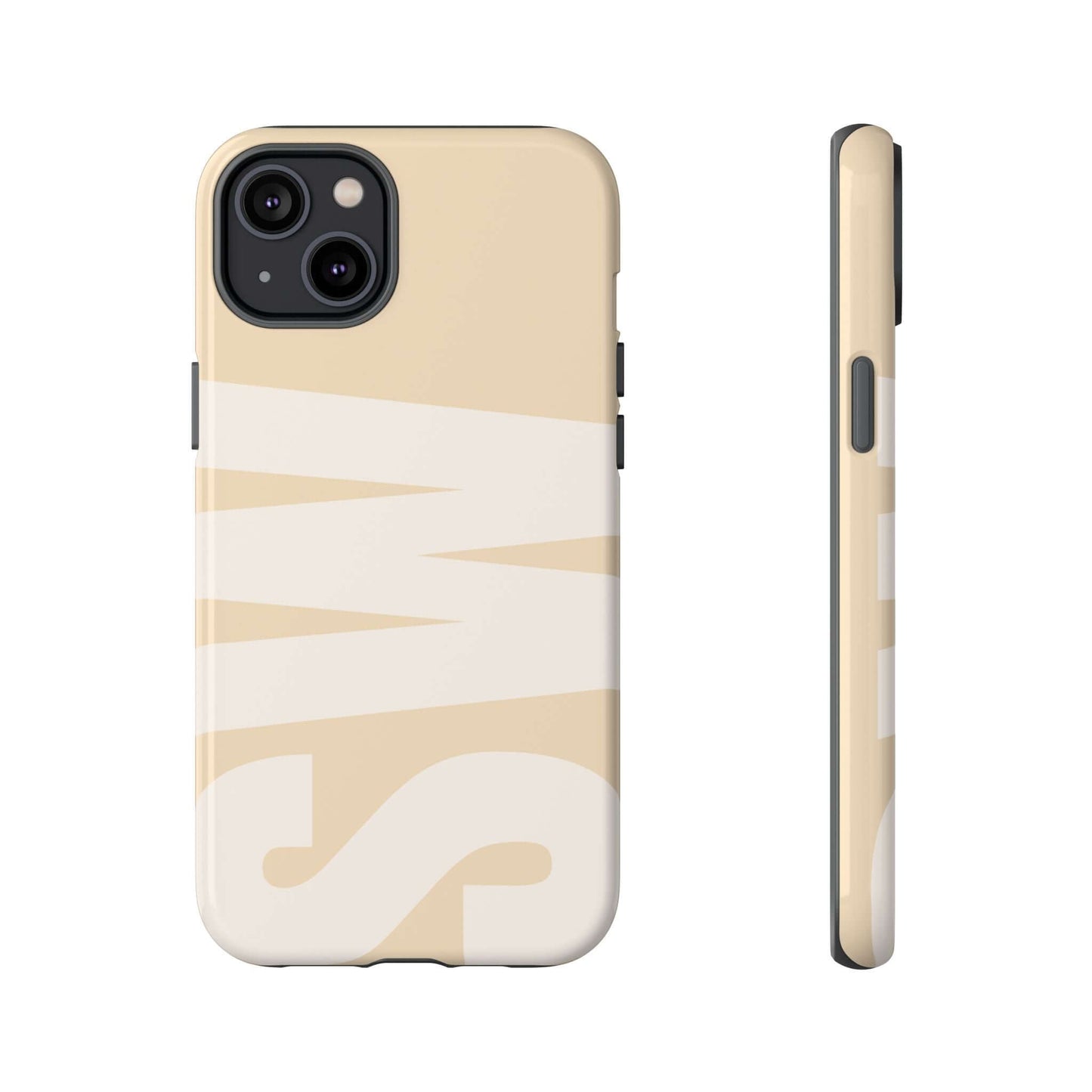 Custom Letter Monogram iPhone Case - Champagne Blush