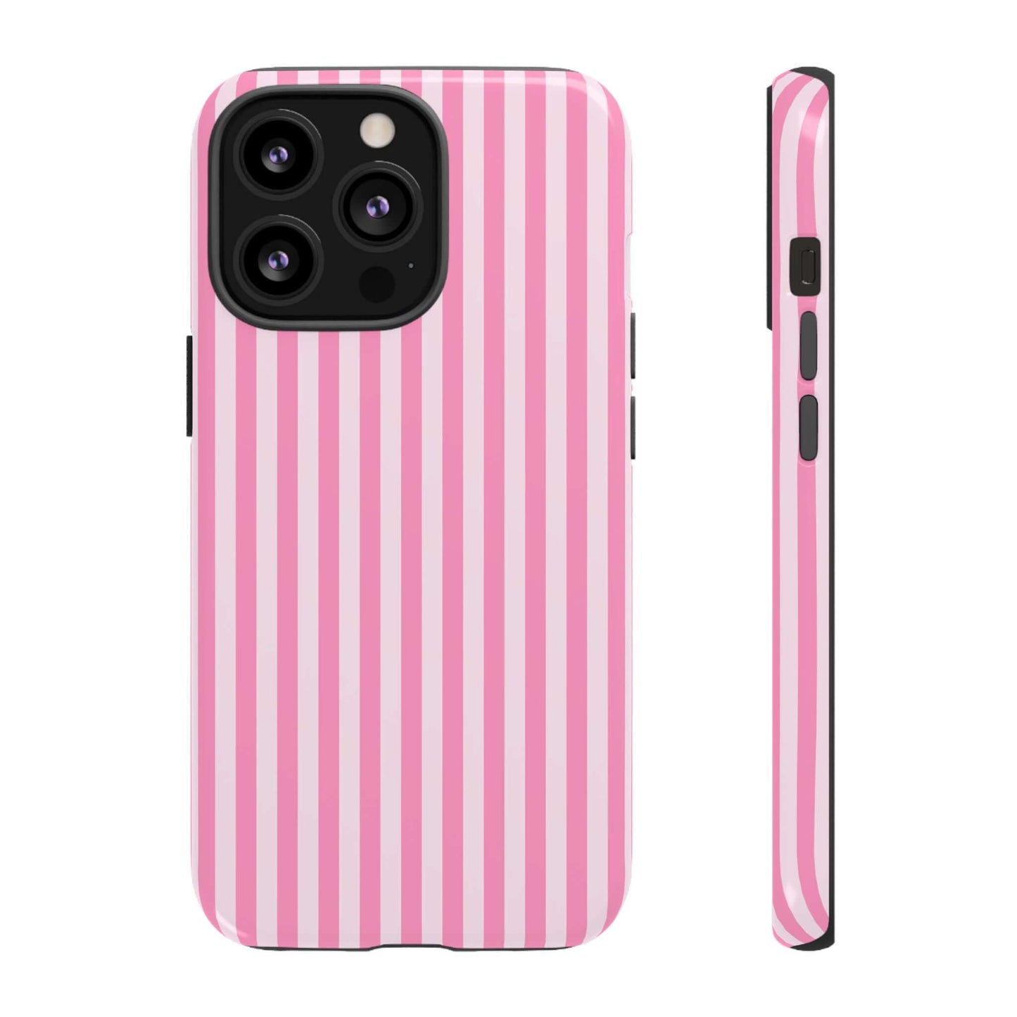 Cute Pink Striped iPhone Case - Chic Gift for Her