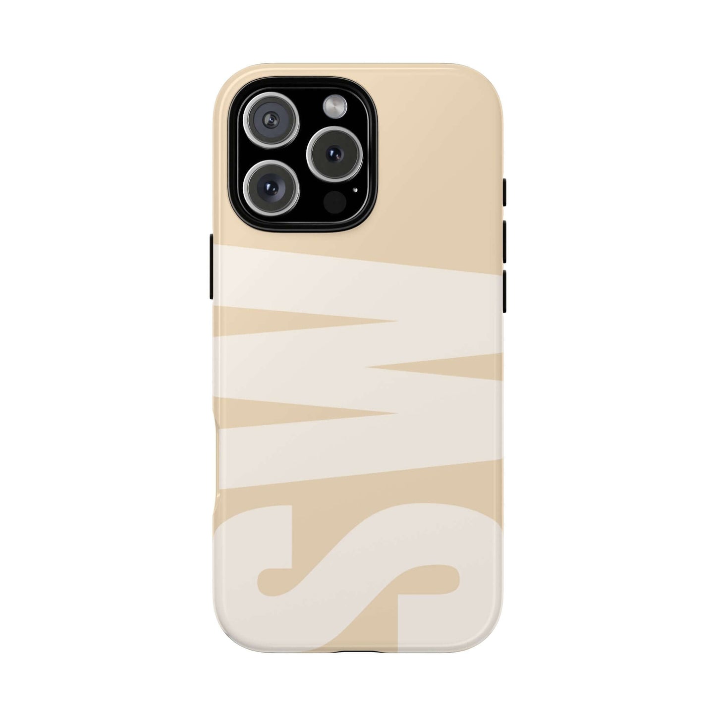Custom Letter Monogram iPhone Case - Champagne Blush