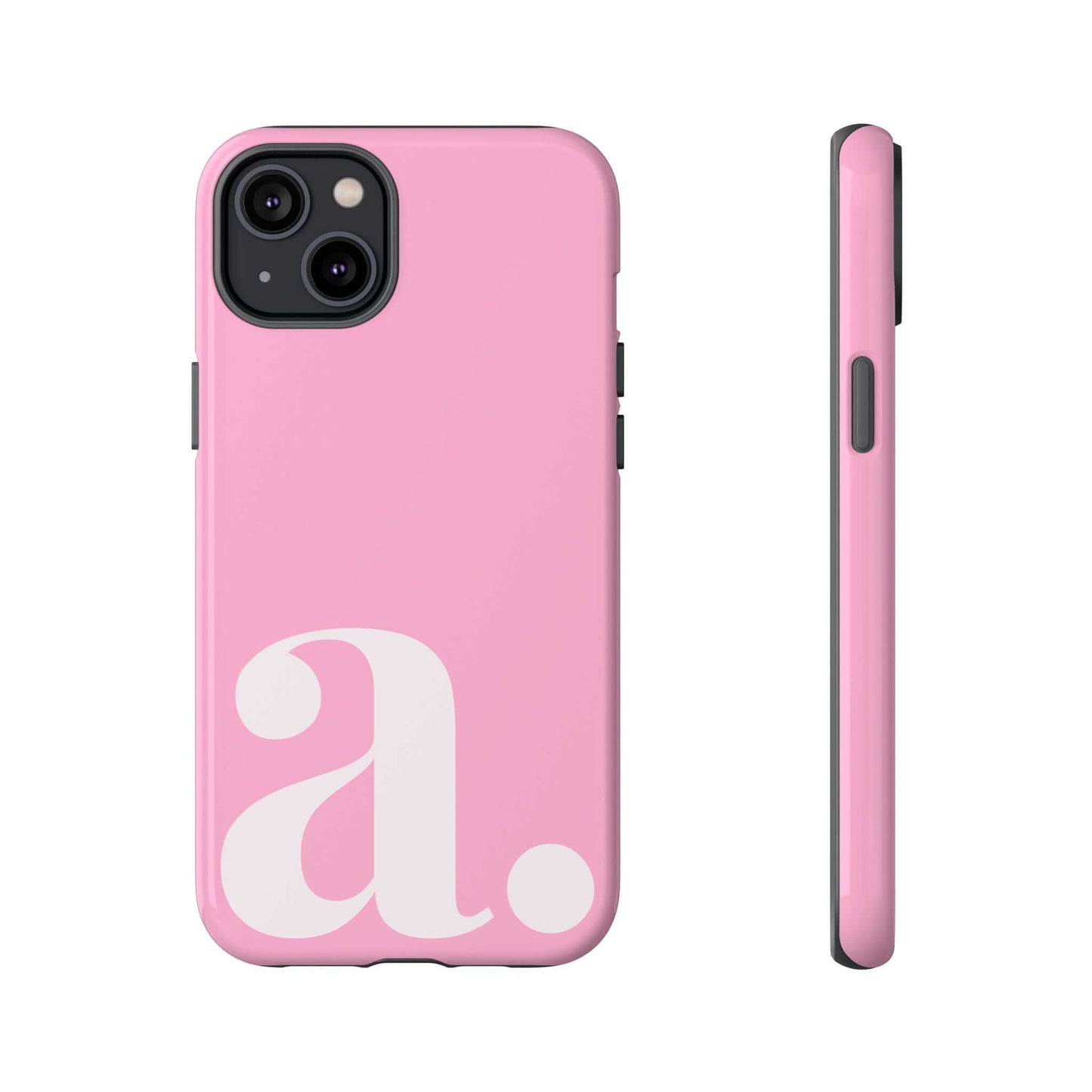 Pink Monogram Initial iPhone Case - Custom Letter Phone Cover