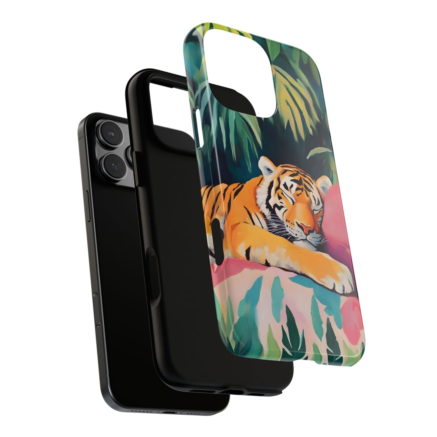 Exotic Sleeping Tiger Art iPhone Case - Tropical Jungle