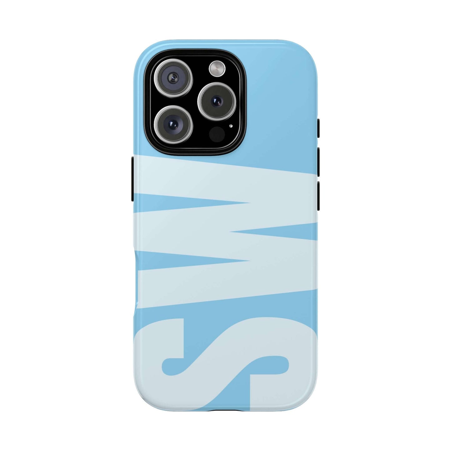 Custom Initial Monogram iPhone Case - Baby Blue