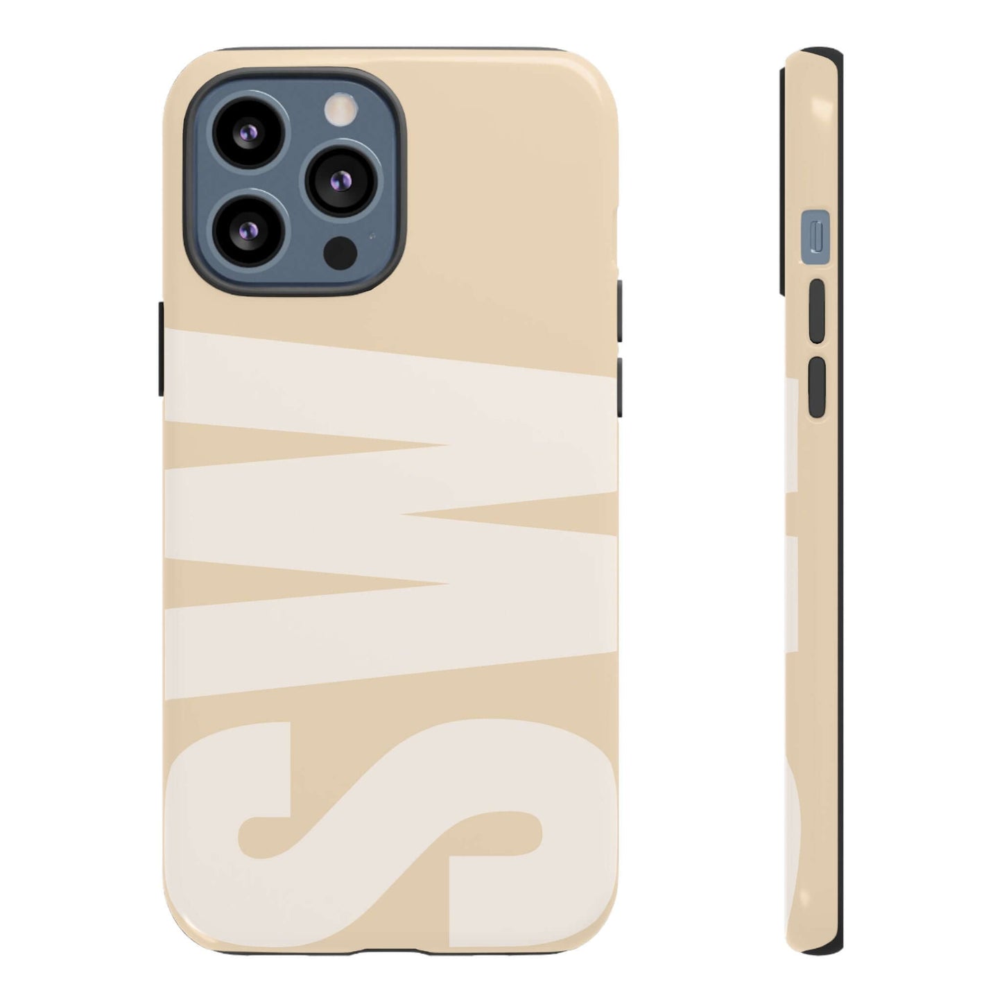 Custom Letter Monogram iPhone Case - Champagne Blush