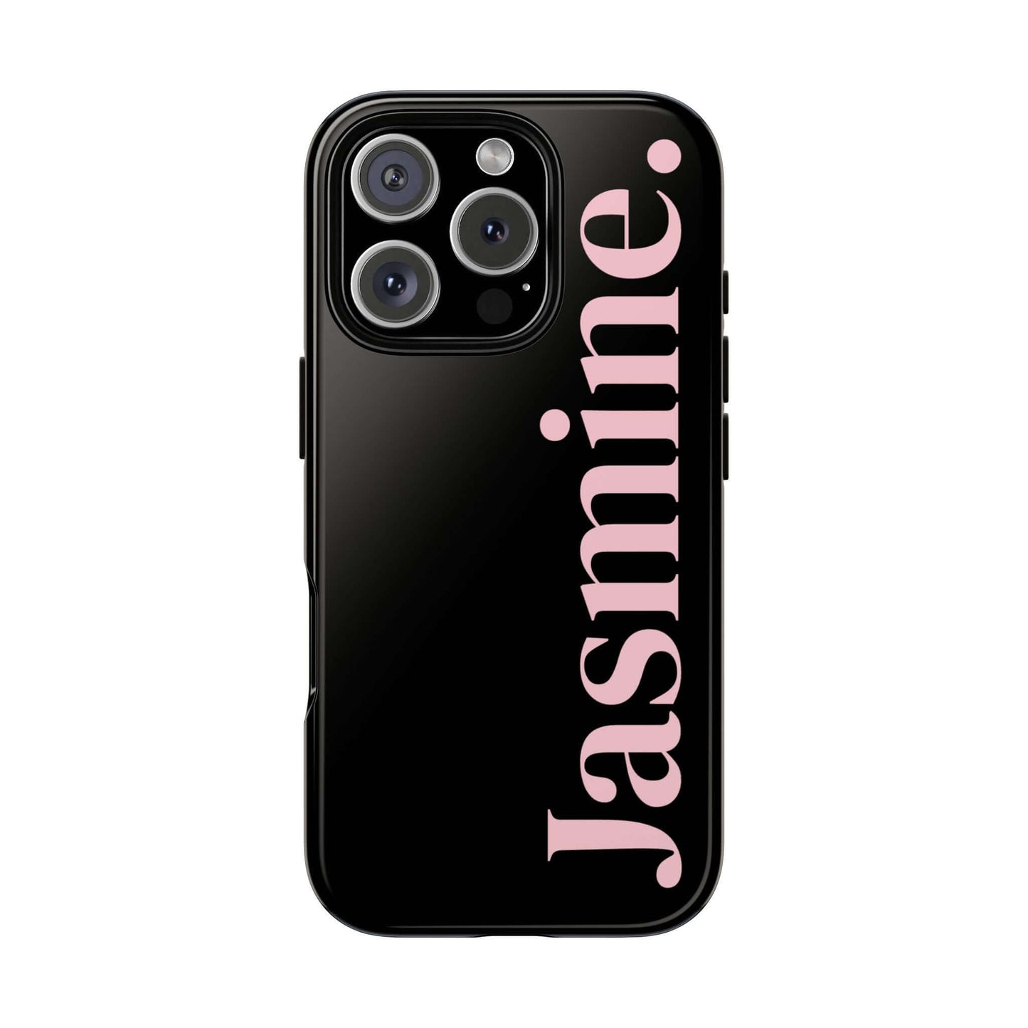 Personalized Name Black iPhone Case - Custom Tough Cover