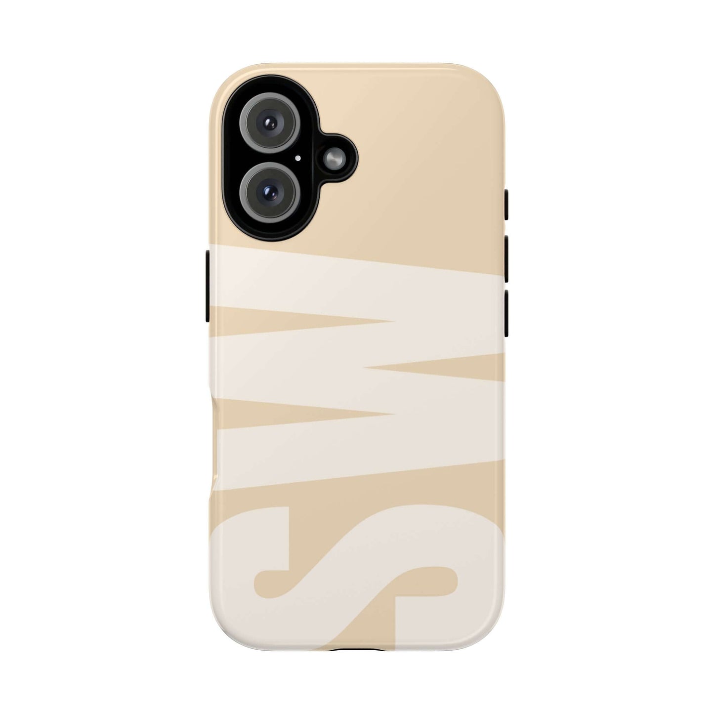 Custom Letter Monogram iPhone Case - Champagne Blush