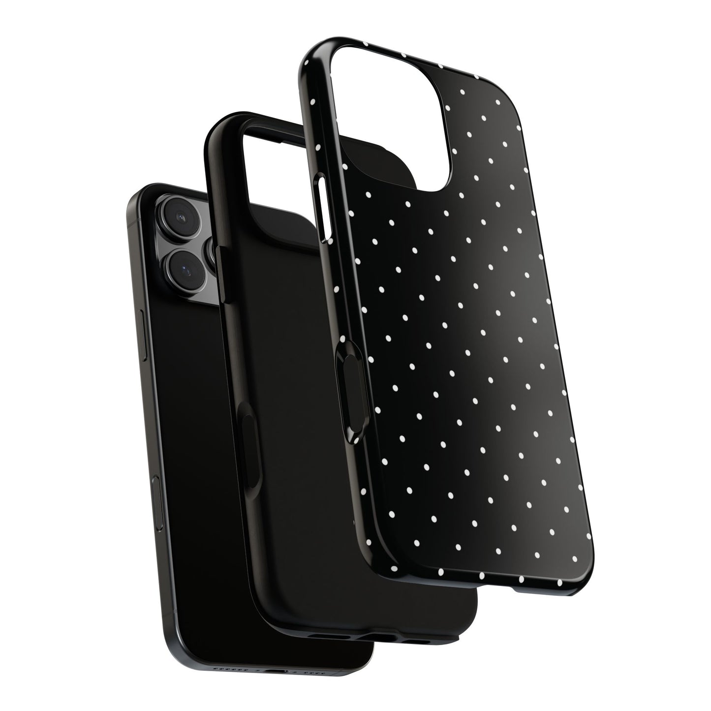 Black Chic Polka Dot iPhone Case - Minimalist Style