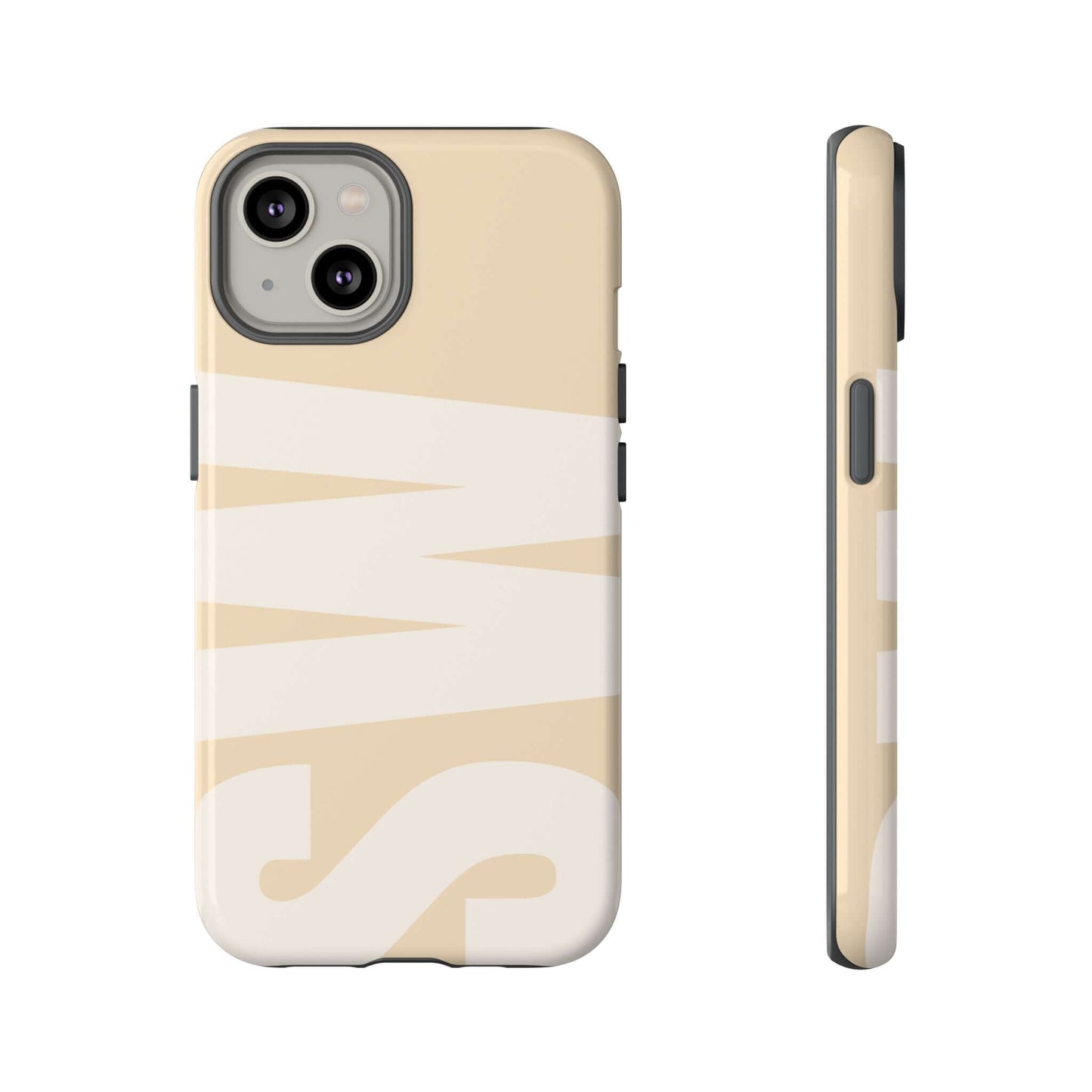 Custom Letter Monogram iPhone Case - Champagne Blush