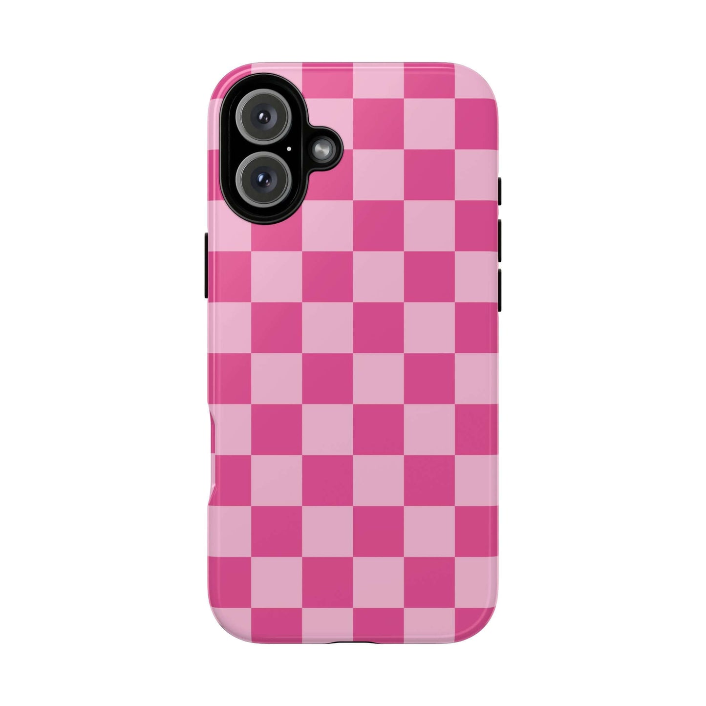 Hot Pink Checker Pattern iPhone Case for Girls