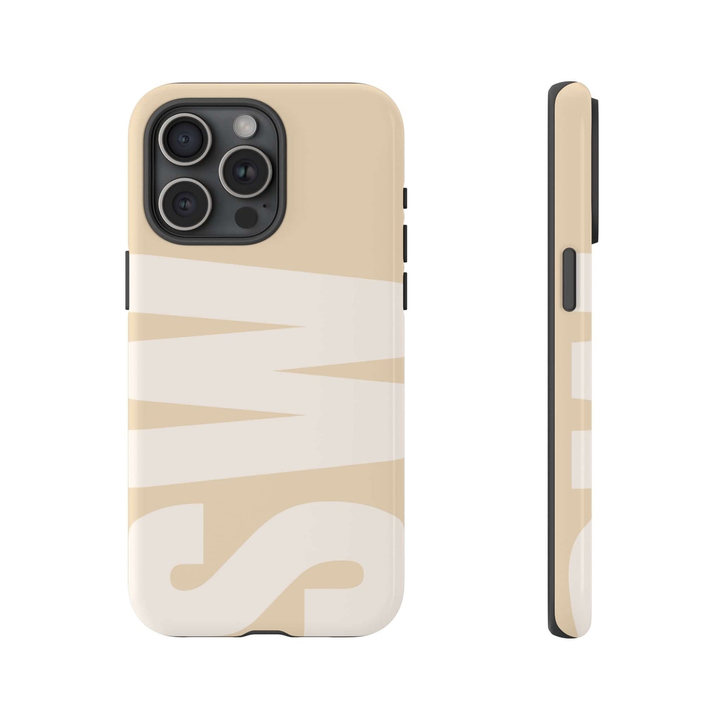 Custom Letter Monogram iPhone Case - Champagne Blush