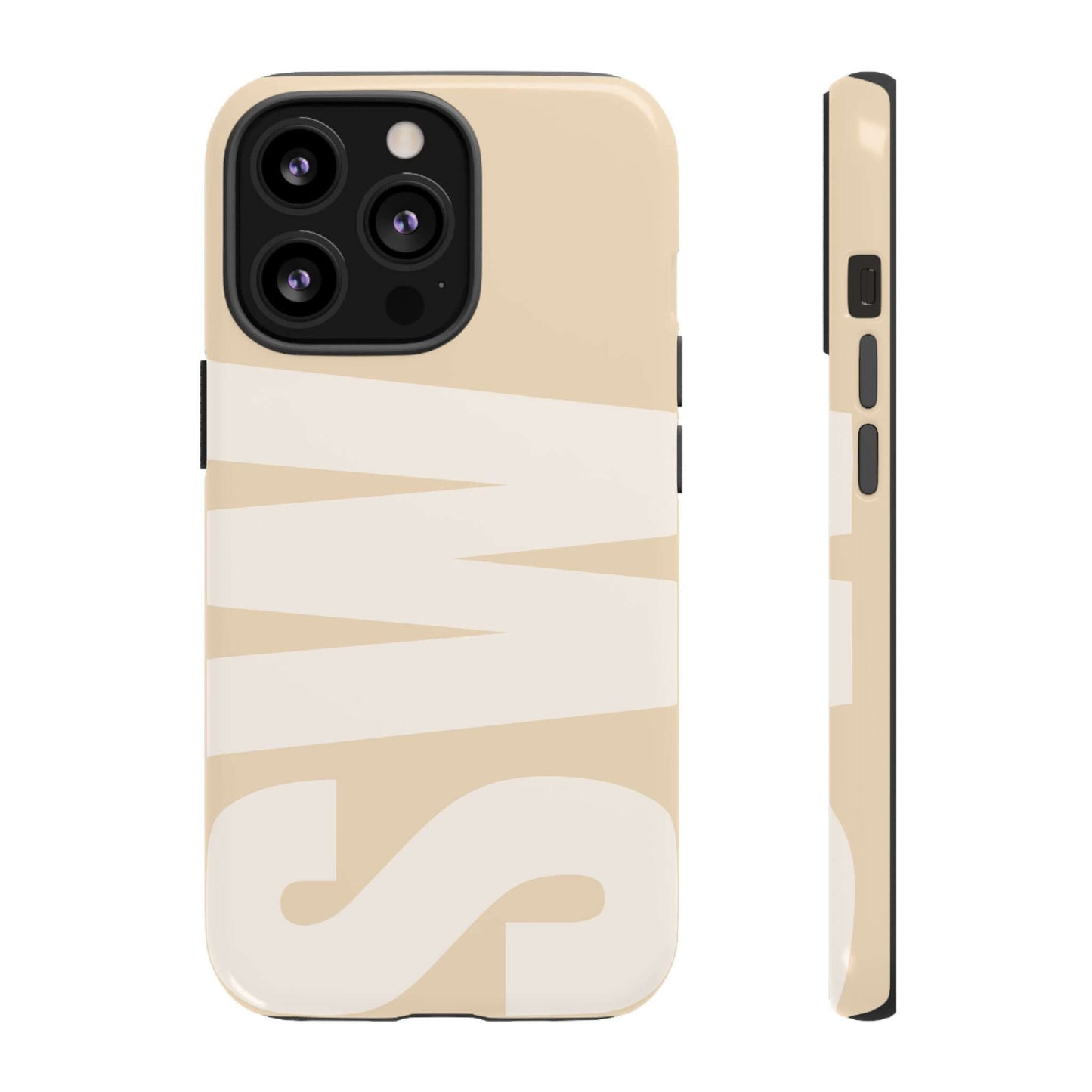 Custom Letter Monogram iPhone Case - Champagne Blush