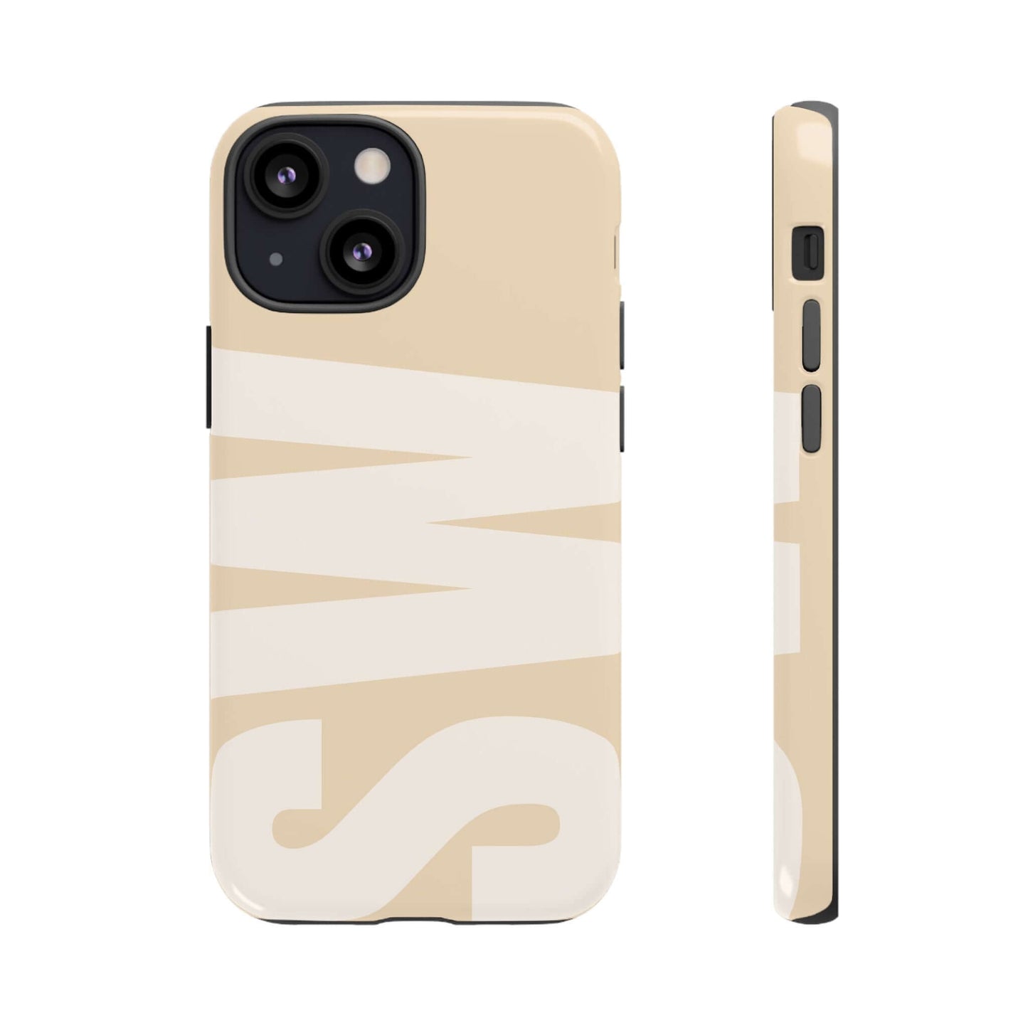 Custom Letter Monogram iPhone Case - Champagne Blush