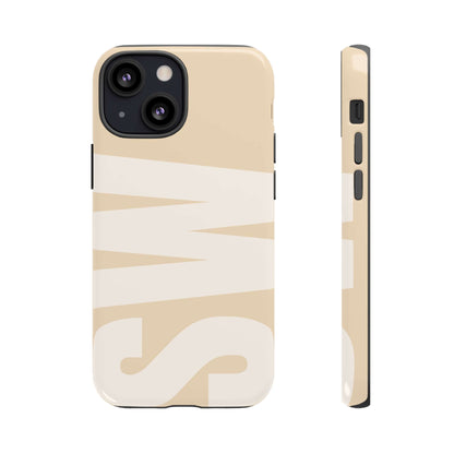 Custom Letter Monogram iPhone Case - Champagne Blush