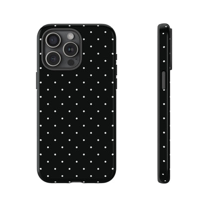Black Chic Polka Dot iPhone Case - Minimalist Style