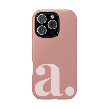 Personalized Initial Monogram iPhone Case - Rose Gold Cover