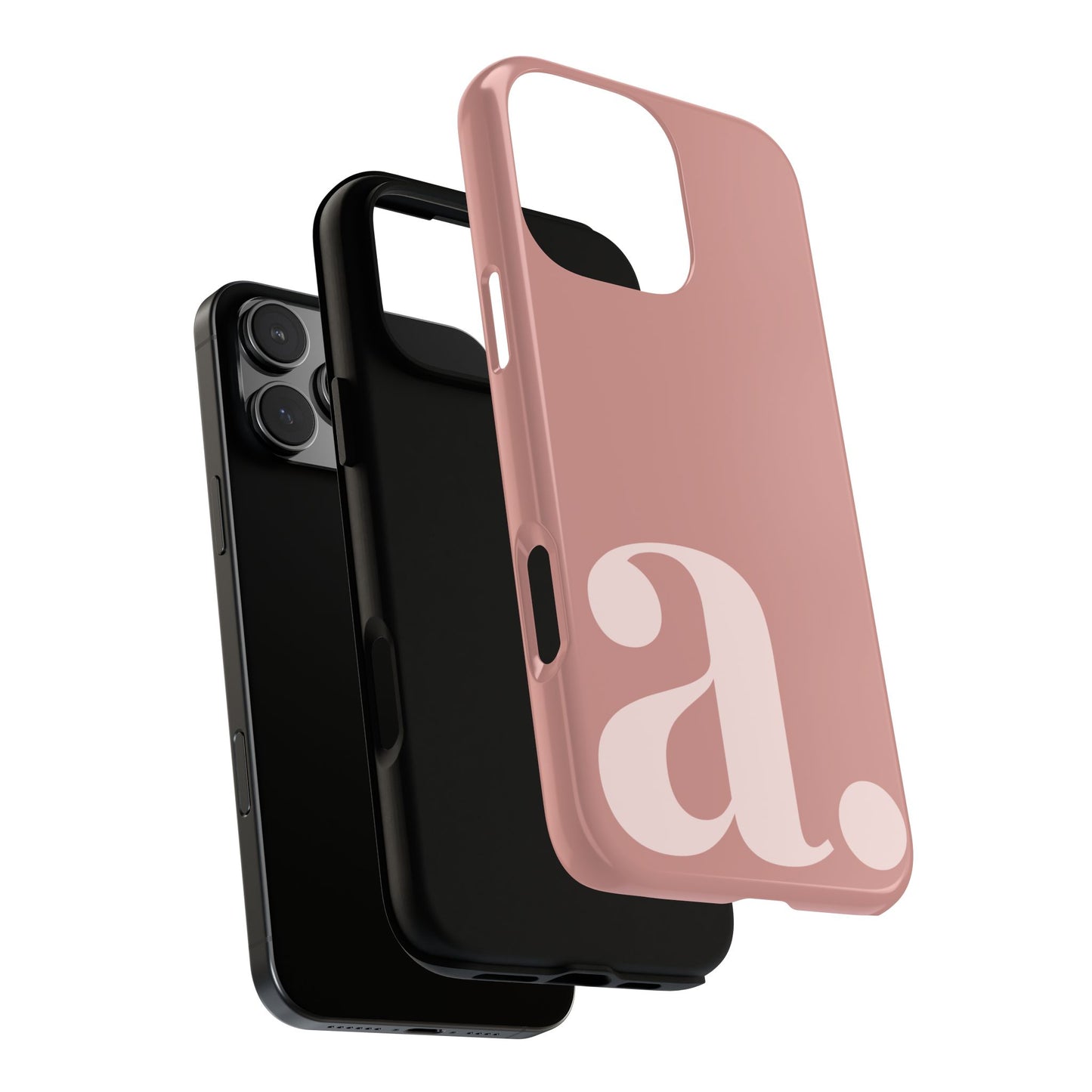 Personalized Initial Monogram iPhone Case - Rose Gold Cover