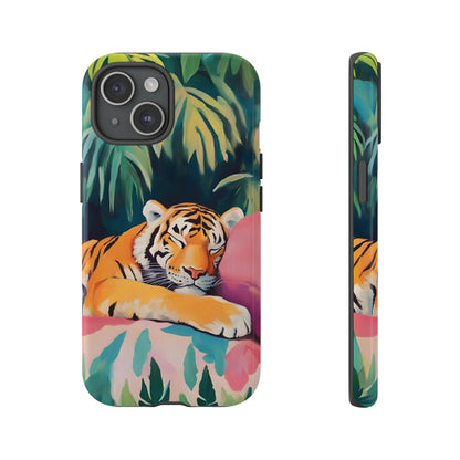 Exotic Sleeping Tiger Art iPhone Case - Tropical Jungle