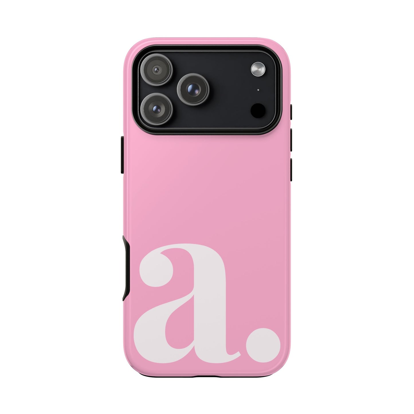 Pink Monogram Initial iPhone Case - Custom Letter Phone Cover