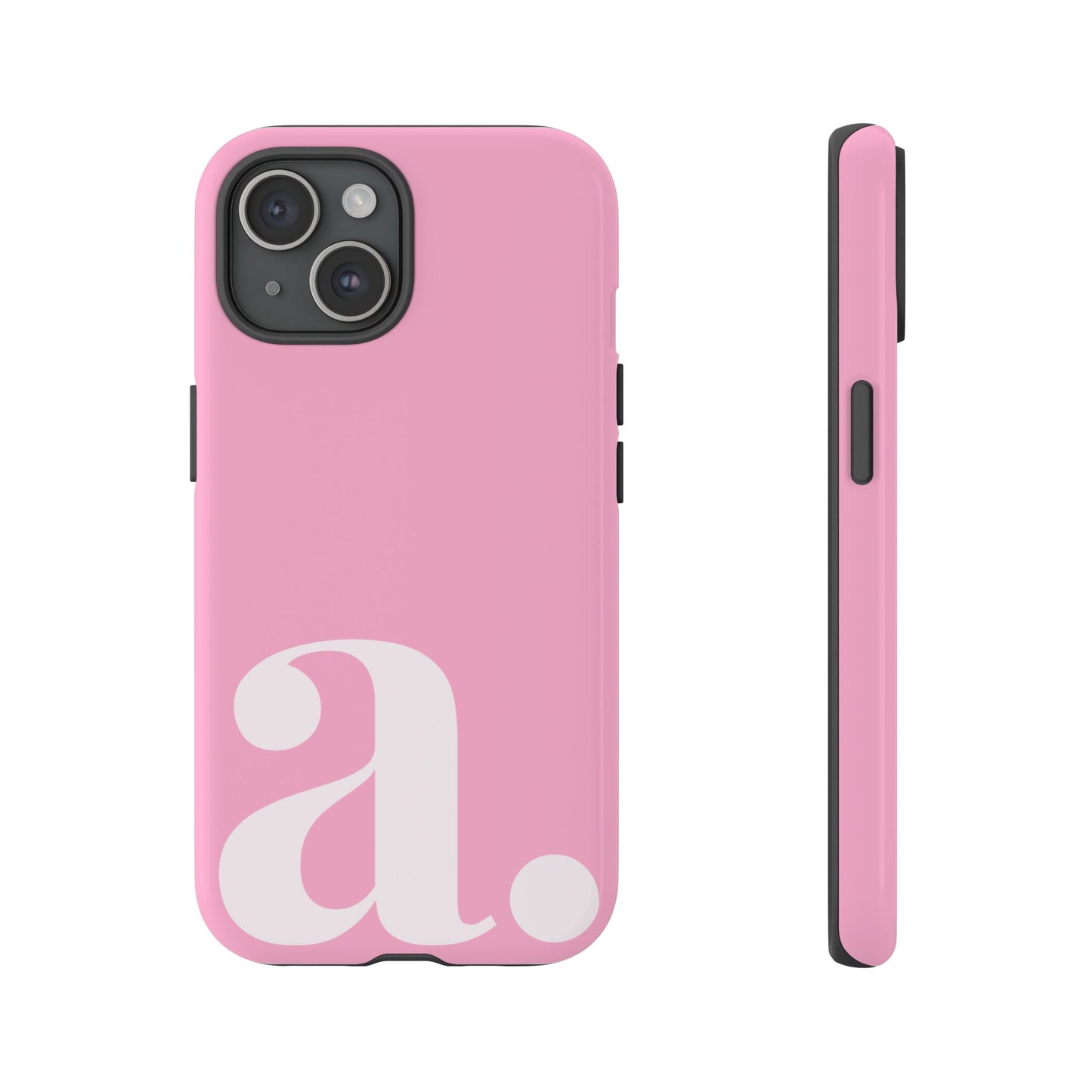 Pink Monogram Initial iPhone Case - Custom Letter Phone Cover