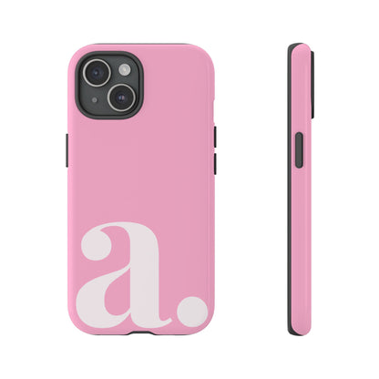 Pink Monogram Initial iPhone Case - Custom Letter Phone Cover