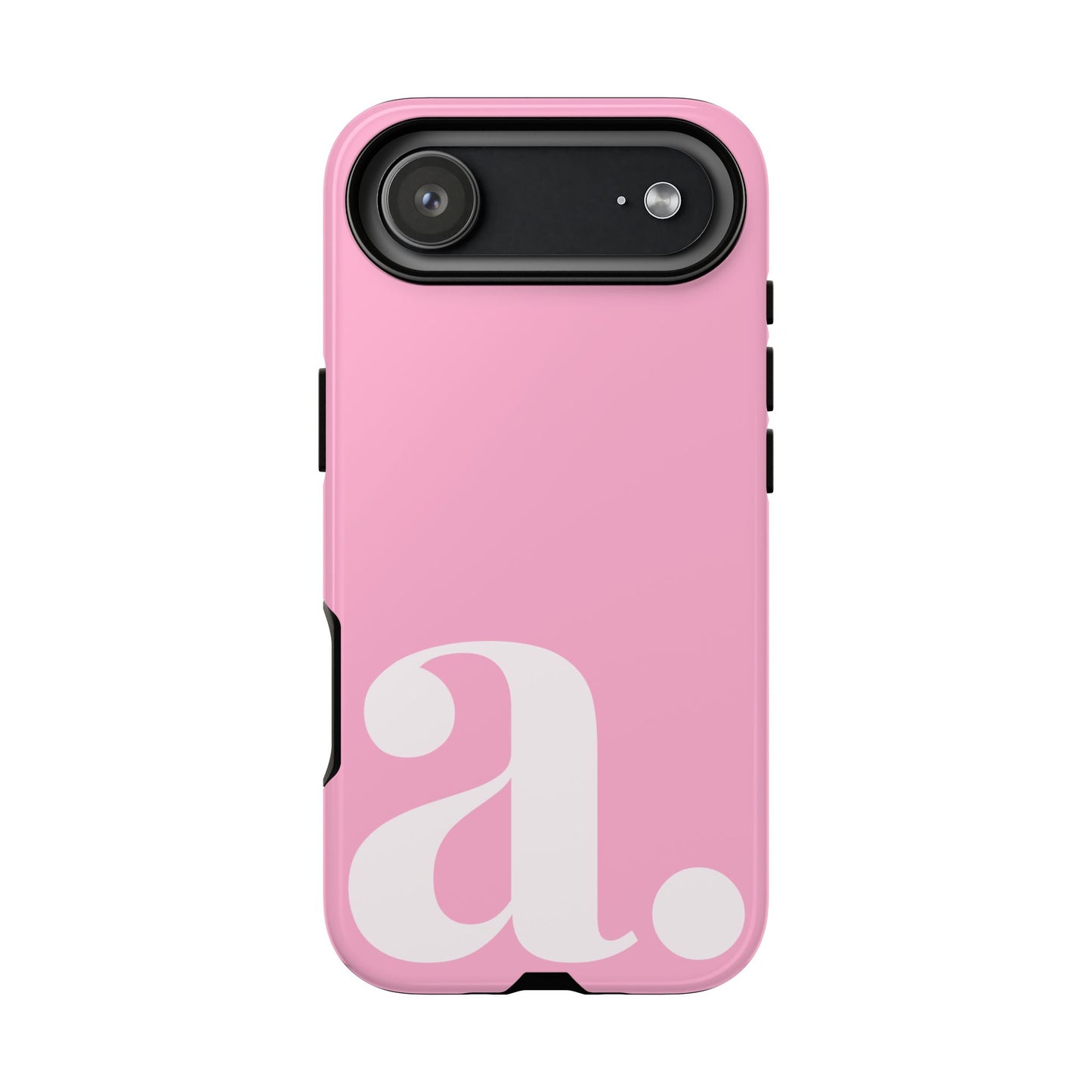 Pink Monogram Initial iPhone Case - Custom Letter Phone Cover