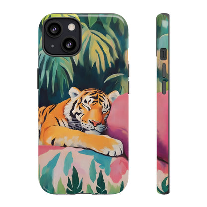 Exotic Sleeping Tiger Art iPhone Case - Tropical Jungle