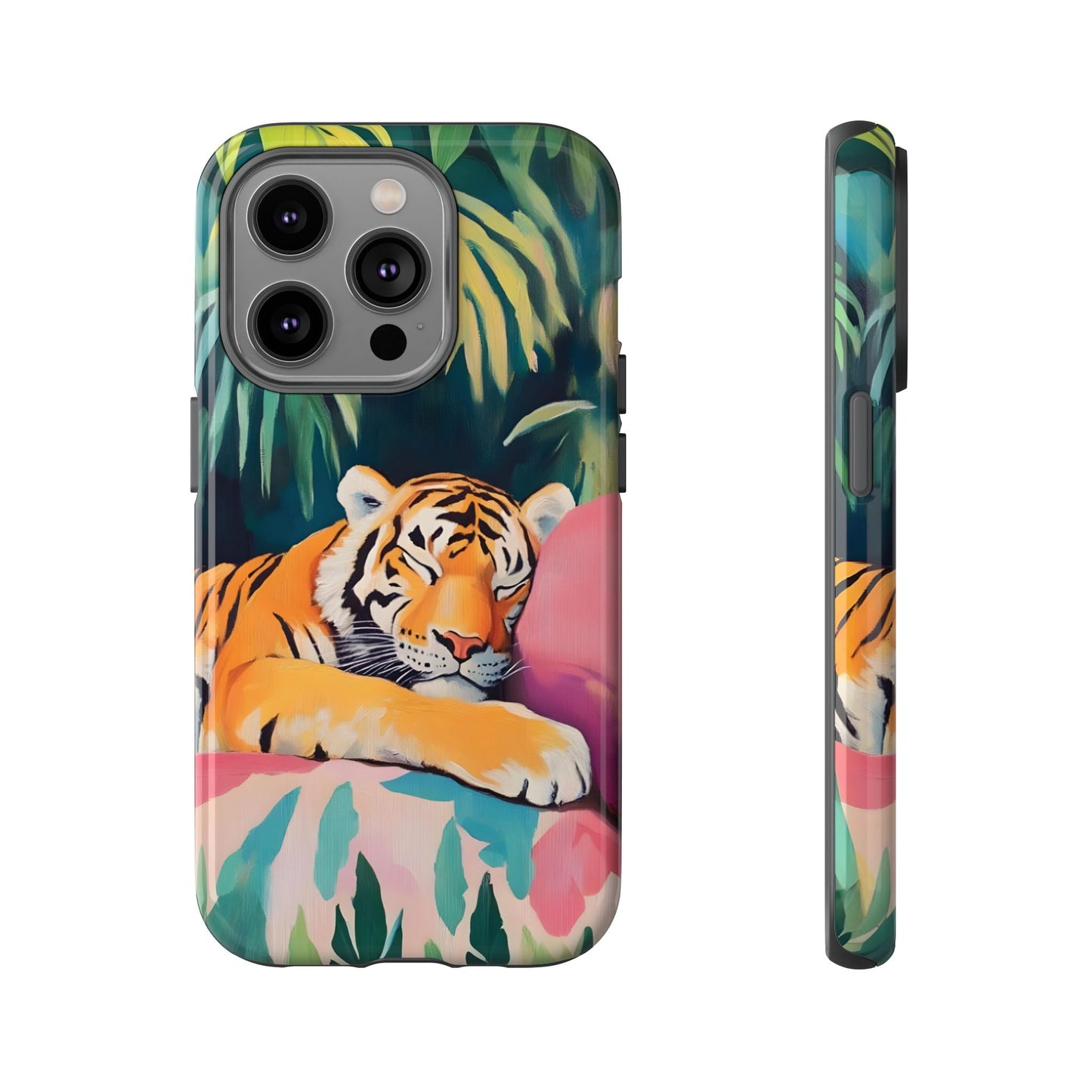 Exotic Sleeping Tiger Art iPhone Case - Tropical Jungle