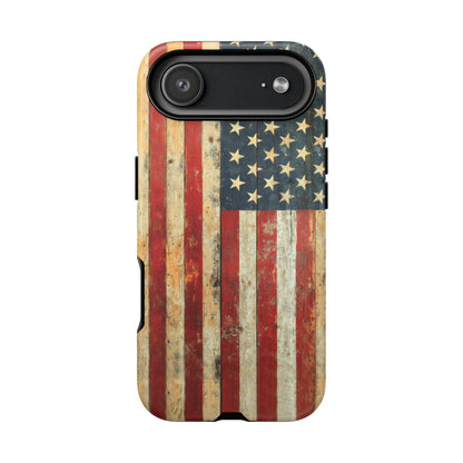 Vintage American Flag iPhone Case - Rustic USA Flag