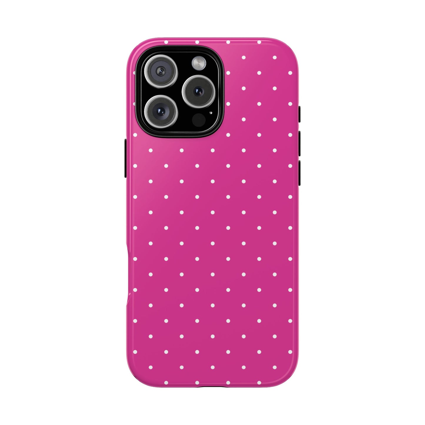 Fuchsia Pink Polka Dot iPhone Case for Women