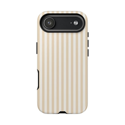 Champagne Luxe - Striped iPhone Case for Fashion Forward Women