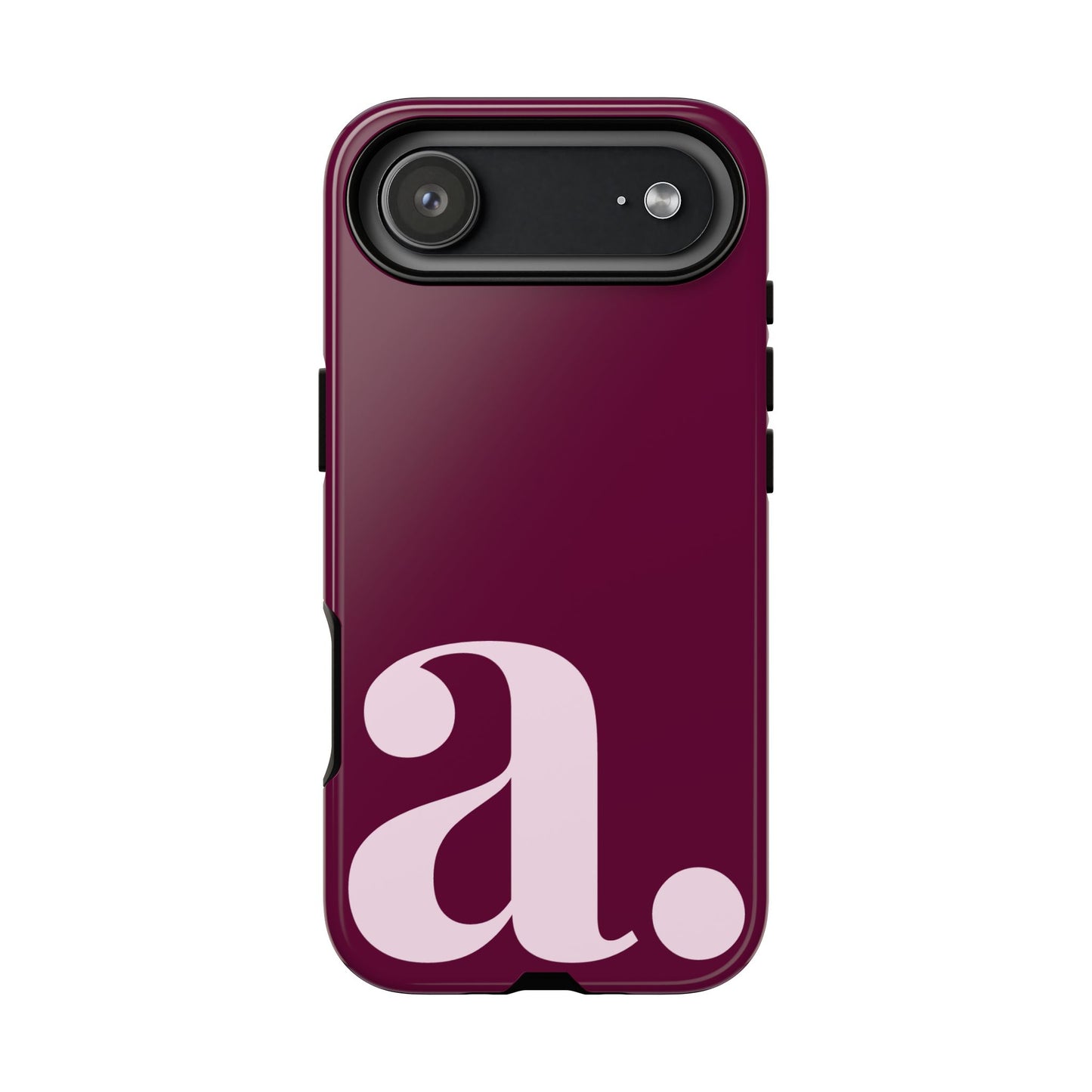Personalized Monogram iPhone Case - Rich Burgundy Phone Cover
