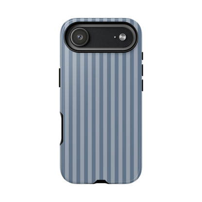 Blue Gray Striped iPhone Case - Minimalist Stripe Pattern