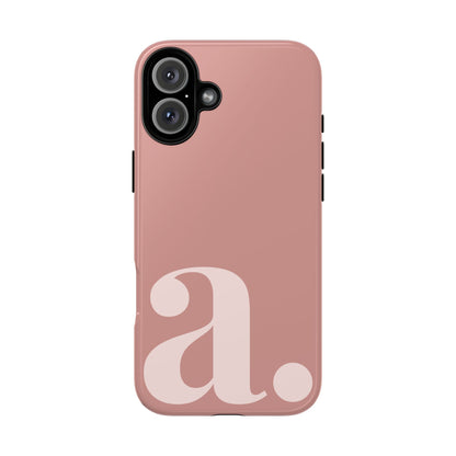 Personalized Initial Monogram iPhone Case - Rose Gold Cover